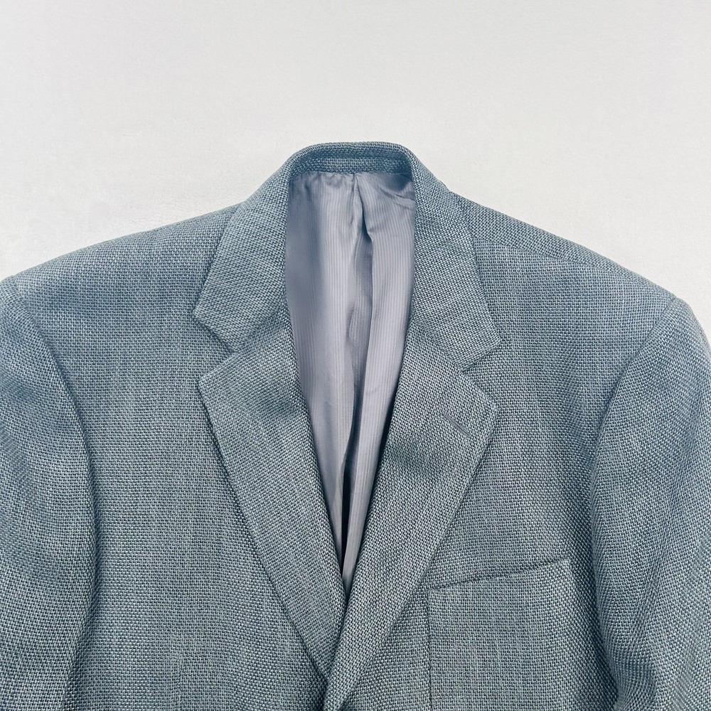 Ermenegildo Zegna Blazer Mens 40 Gray Wool Linen Bergdorf Goodman Jacket - Picture 7 of 16